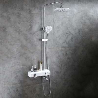 Professional supply bathroom round rotatable handles rain shower set high quality with competitive price