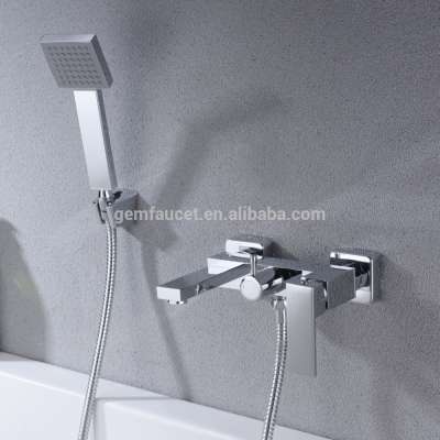 wall mounted exposed shower faucet bathroom in Square