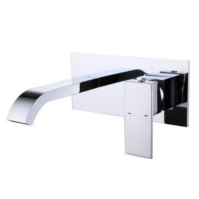 single lever brass wall mounted faucet bathroom