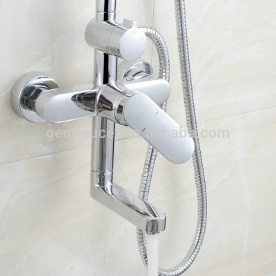 exposed sliding cheap shower column with spout