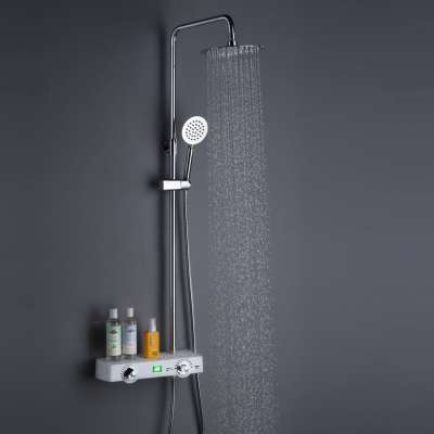 wall mount exposed bath & shower faucet, shower column set