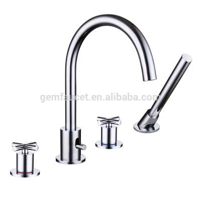 4 hole surface mounted shower faucet for bathtub